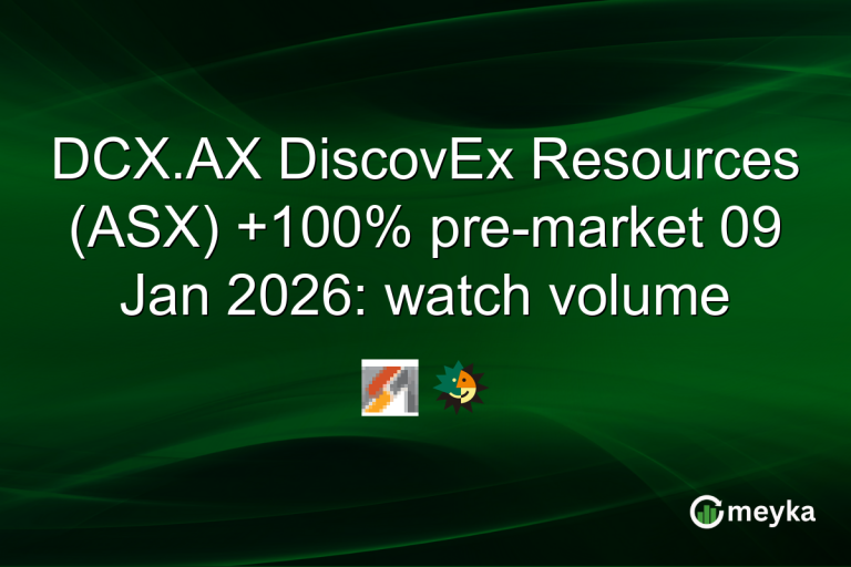 DCX.AX DiscovEx Resources (ASX) +100% pre-market 09 Jan 2026: watch volume