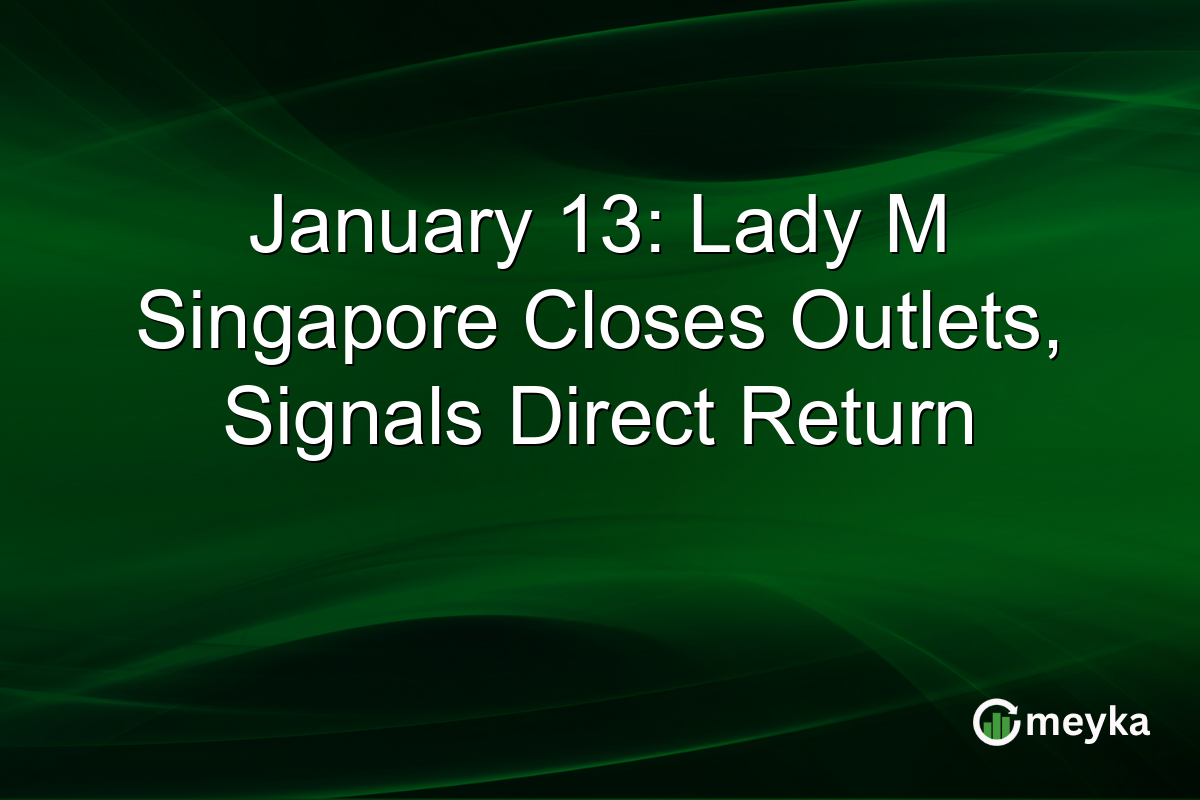 January 13: Lady M Singapore Closes Outlets, Signals Direct Return