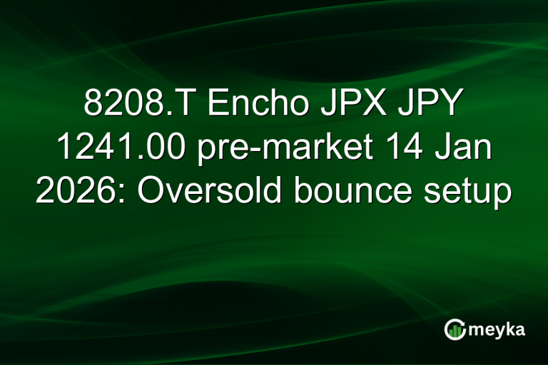 8208.T Encho JPX JPY 1241.00 pre-market 14 Jan 2026: Oversold bounce setup