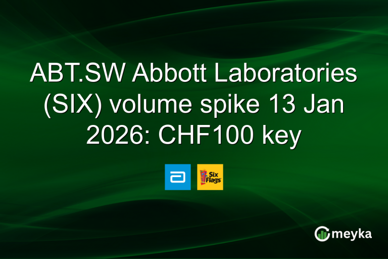 ABT.SW Abbott Laboratories (SIX) volume spike 13 Jan 2026: CHF100 key