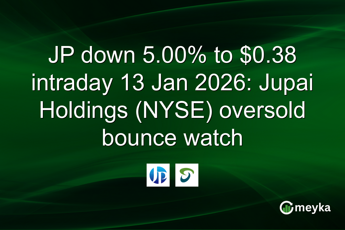 JP down 5.00% to $0.38 intraday 13 Jan 2026: Jupai Holdings (NYSE) oversold bounce watch