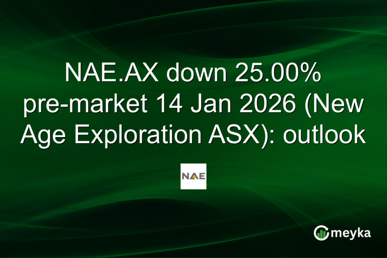 NAE.AX down 25.00% pre-market 14 Jan 2026 (New Age Exploration ASX): outlook