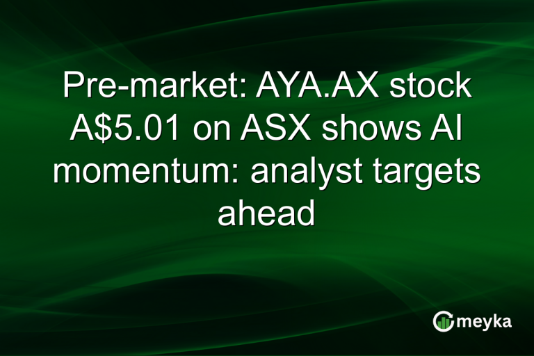 Pre-market: AYA.AX stock A$5.01 on ASX shows AI momentum: analyst targets ahead