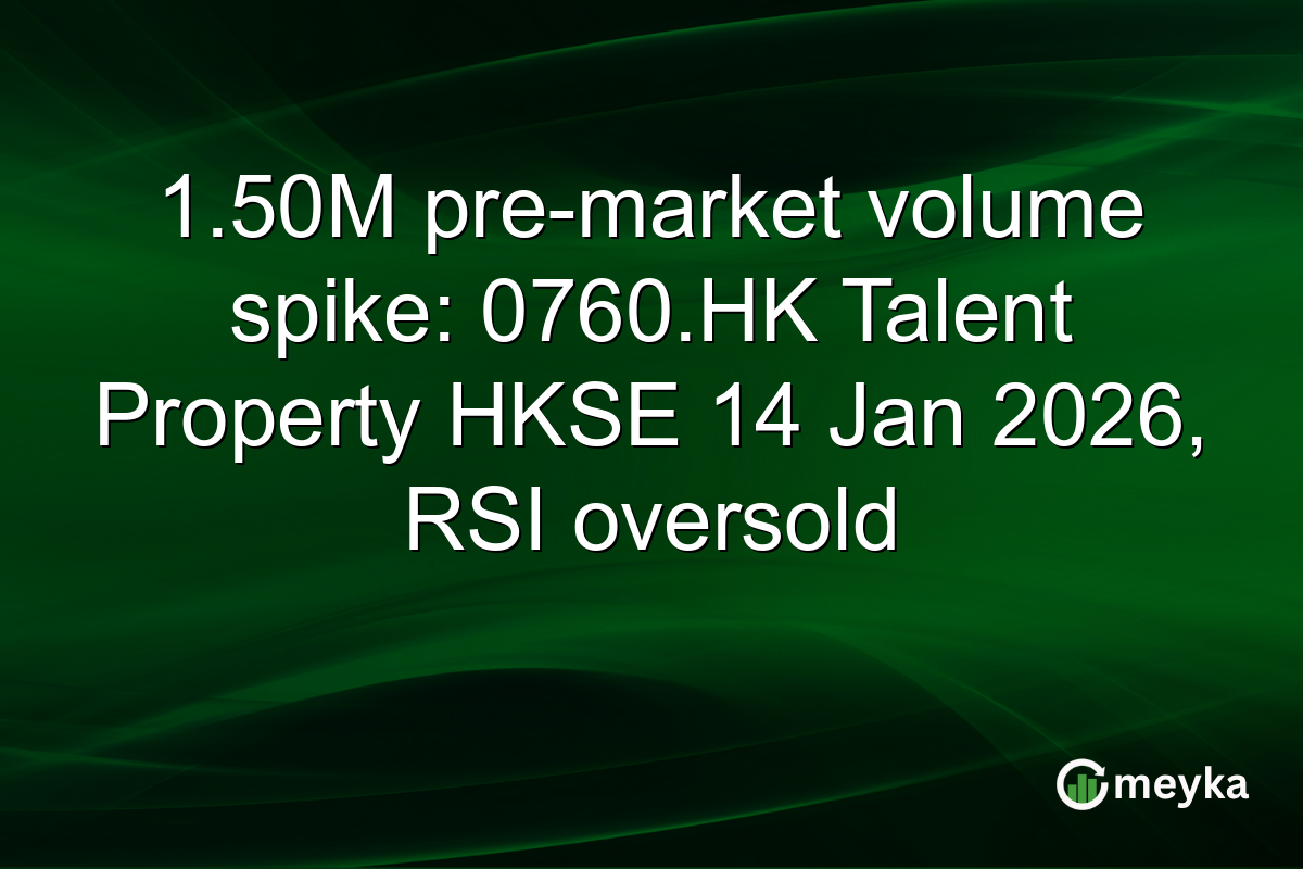 1.50M pre-market volume spike: 0760.HK Talent Property HKSE 14 Jan 2026, RSI oversold