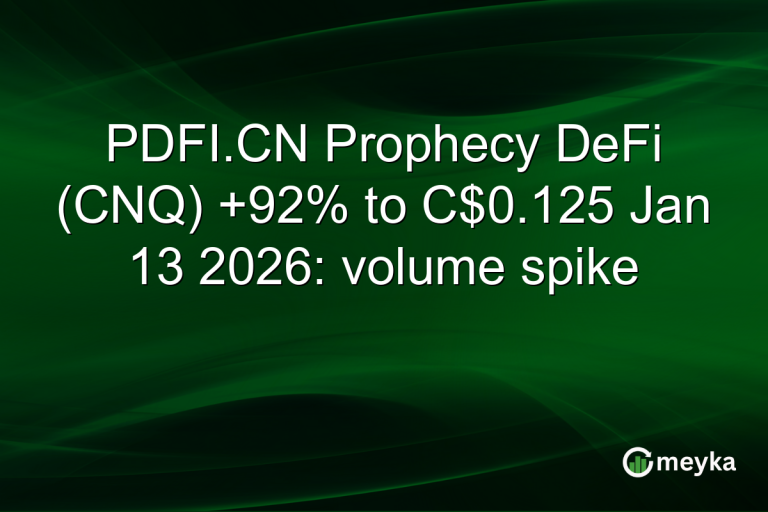 PDFI.CN Prophecy DeFi (CNQ) +92% to C$0.125 Jan 13 2026: volume spike