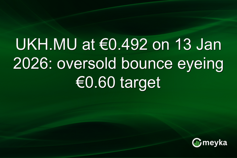 UKH.MU at €0.492 on 13 Jan 2026: oversold bounce eyeing €0.60 target