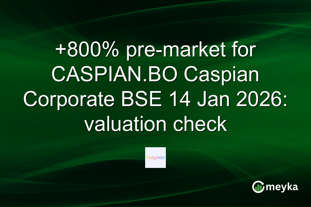 +800% pre-market for CASPIAN.BO Caspian Corporate BSE 14 Jan 2026: valuation check
