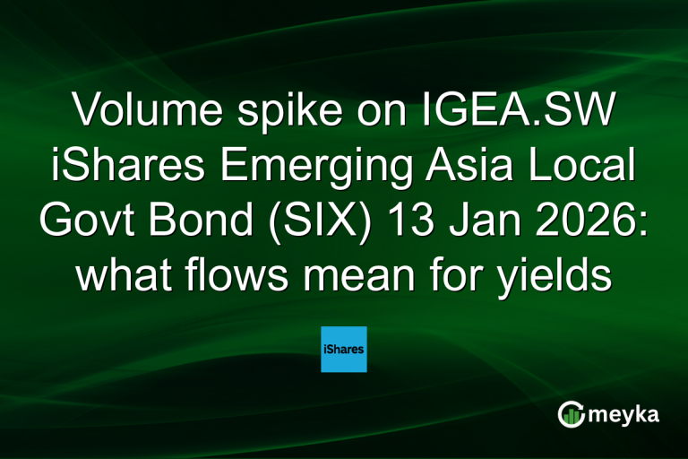 Volume spike on IGEA.SW iShares Emerging Asia Local Govt Bond (SIX) 13 Jan 2026: what flows mean for yields