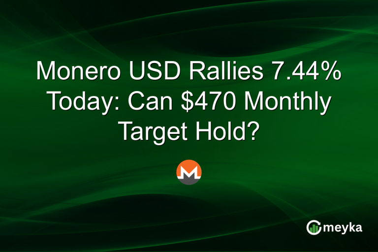 Monero USD Rallies 7.44% Today: Can $470 Monthly Target Hold?