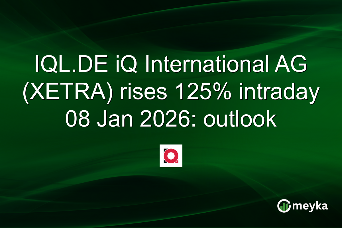 IQL.DE iQ International AG (XETRA) rises 125% intraday 08 Jan 2026: outlook