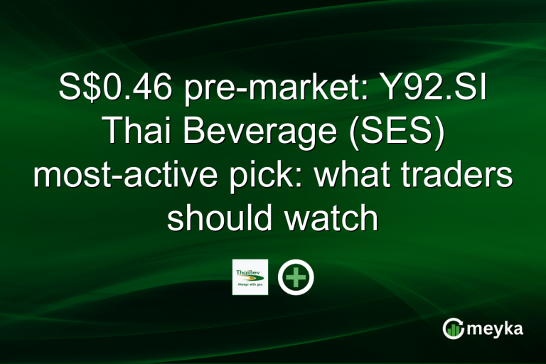 S$0.46 pre-market: Y92.SI Thai Beverage (SES) most-active pick: what traders should watch