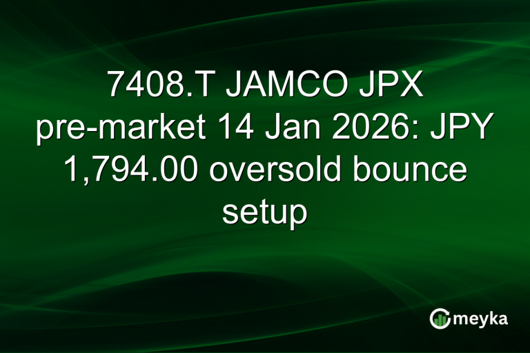 7408.T JAMCO JPX pre-market 14 Jan 2026: JPY 1,794.00 oversold bounce setup