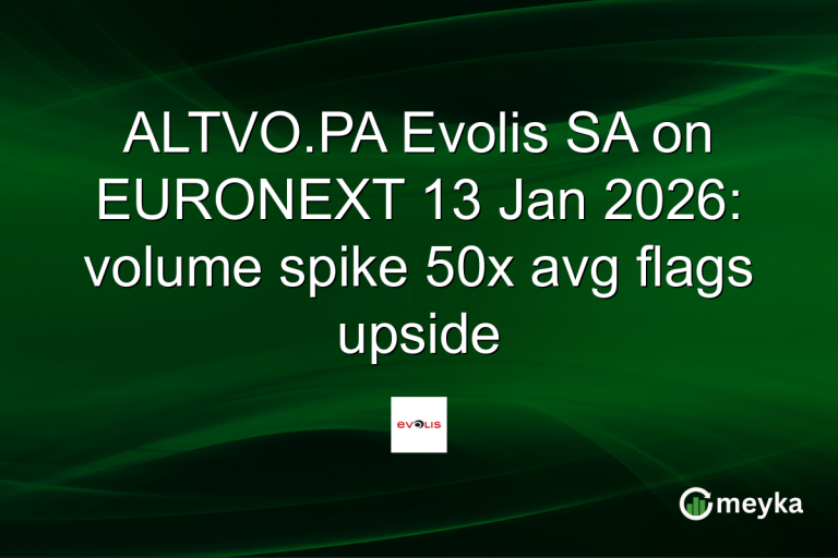 ALTVO.PA Evolis SA on EURONEXT 13 Jan 2026: volume spike 50x avg flags upside