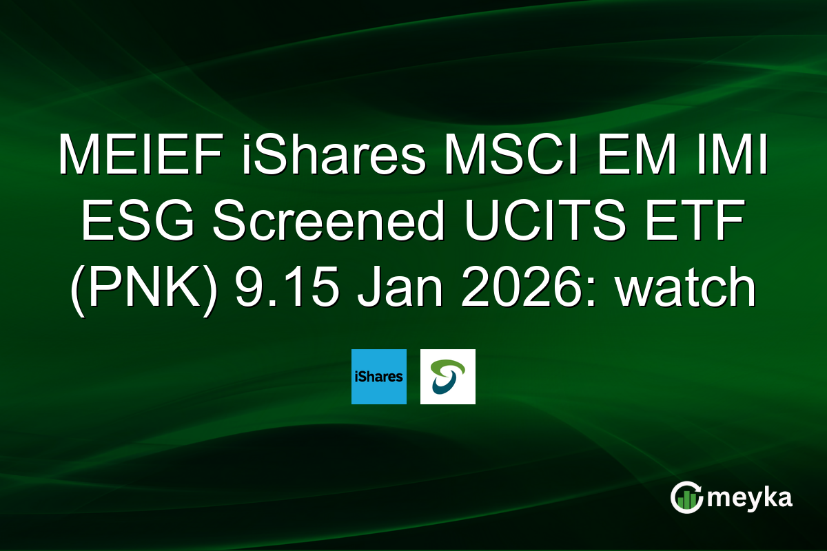 MEIEF iShares MSCI EM IMI ESG Screened UCITS ETF (PNK) 9.15 Jan 2026: watch