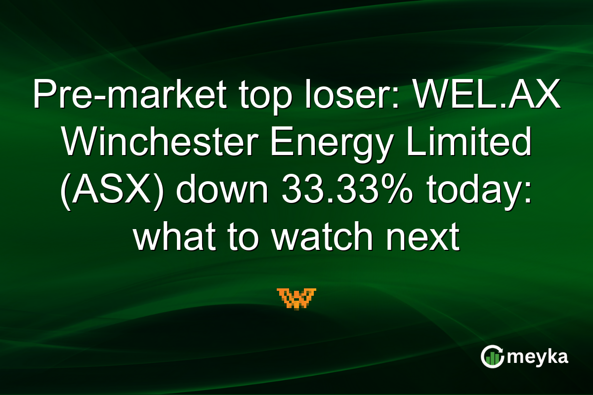 Pre-market top loser: WEL.AX Winchester Energy Limited (ASX) down 33.33% today: what to watch next