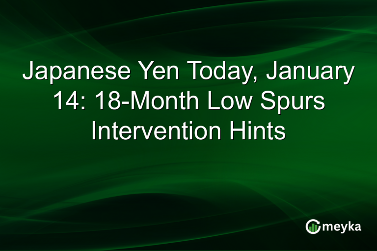 Japanese Yen Today, January 14: 18-Month Low Spurs Intervention Hints