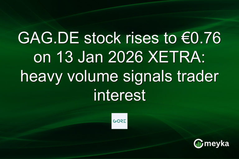 GAG.DE stock rises to €0.76 on 13 Jan 2026 XETRA: heavy volume signals trader interest