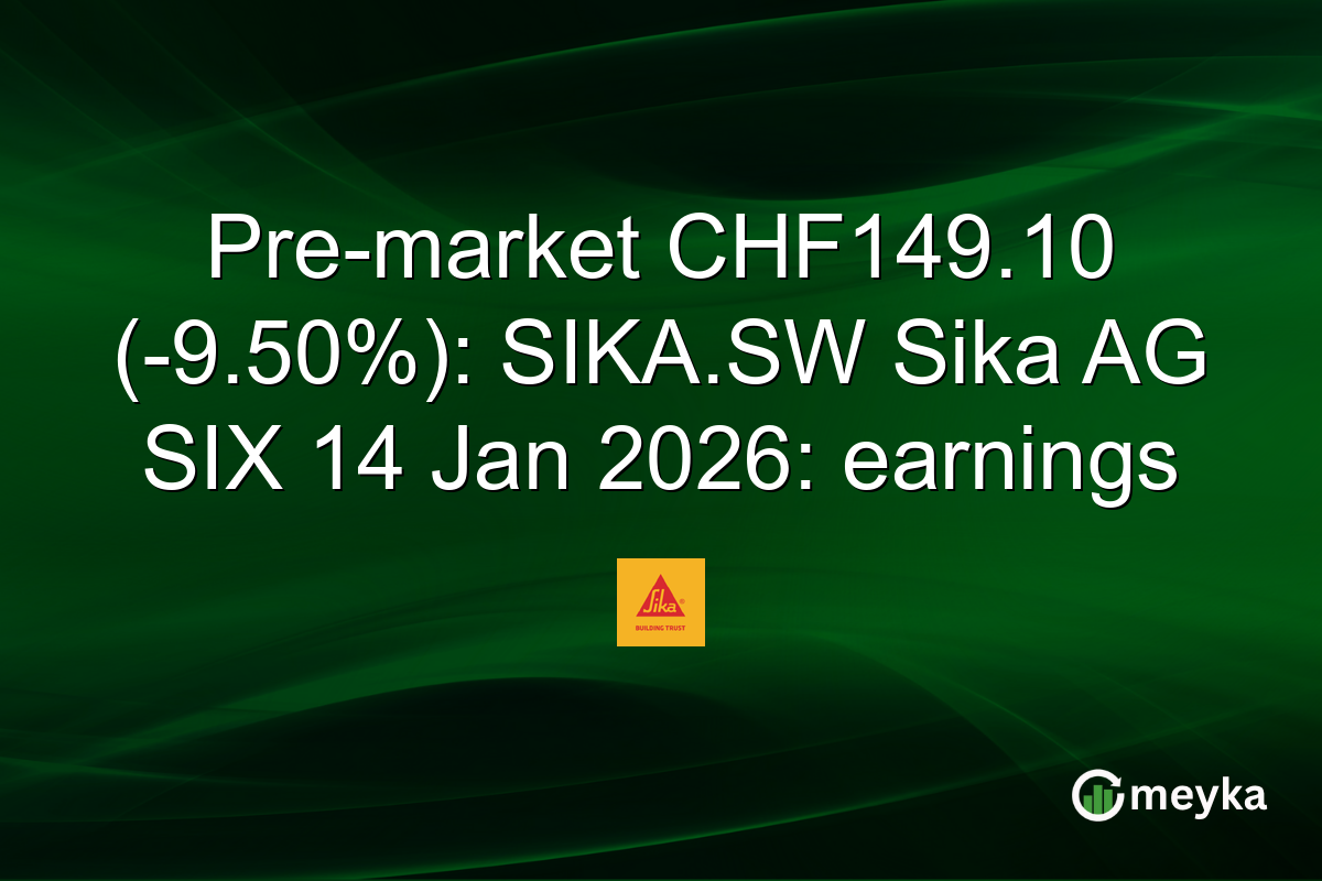 Pre-market CHF149.10 (-9.50%): SIKA.SW Sika AG SIX 14 Jan 2026: earnings