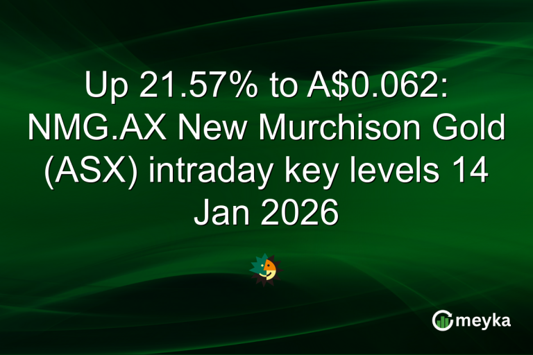 Up 21.57% to A$0.062: NMG.AX New Murchison Gold (ASX) intraday key levels 14 Jan 2026