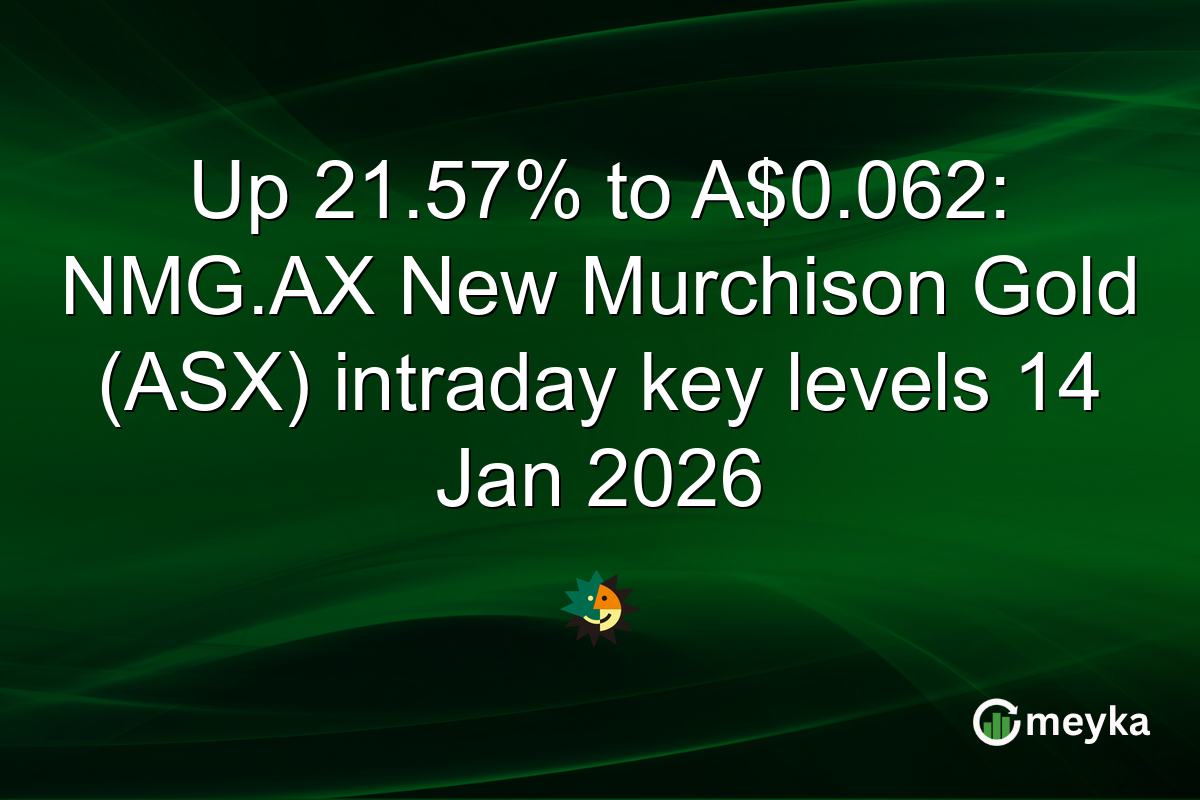 Up 21.57% to A$0.062: NMG.AX New Murchison Gold (ASX) intraday key levels 14 Jan 2026