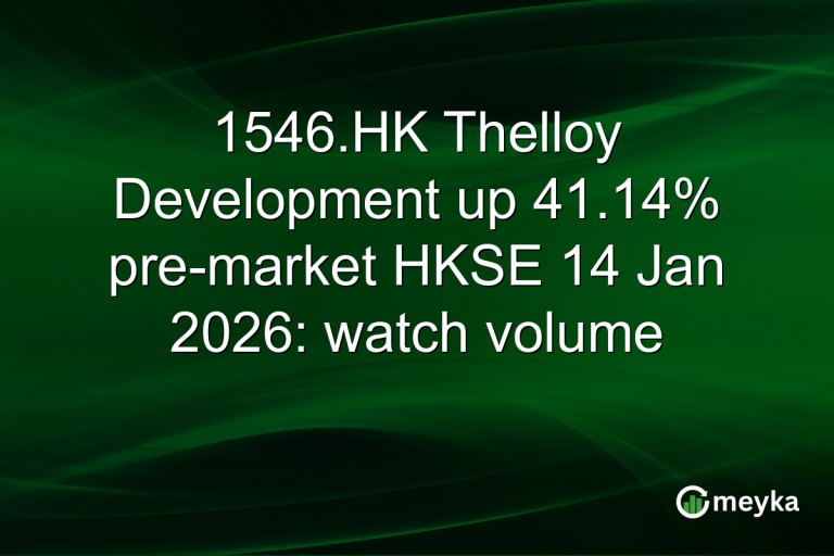 1546.HK Thelloy Development up 41.14% pre-market HKSE 14 Jan 2026: watch volume