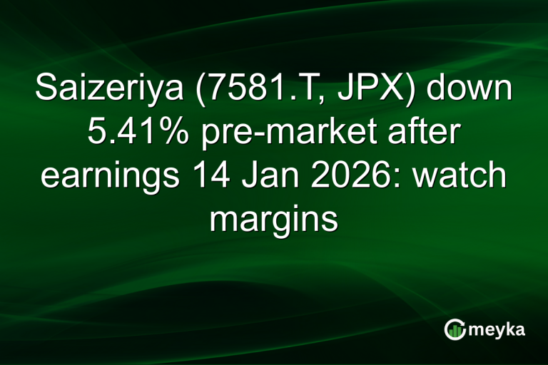 Saizeriya (7581.T, JPX) down 5.41% pre-market after earnings 14 Jan 2026: watch margins