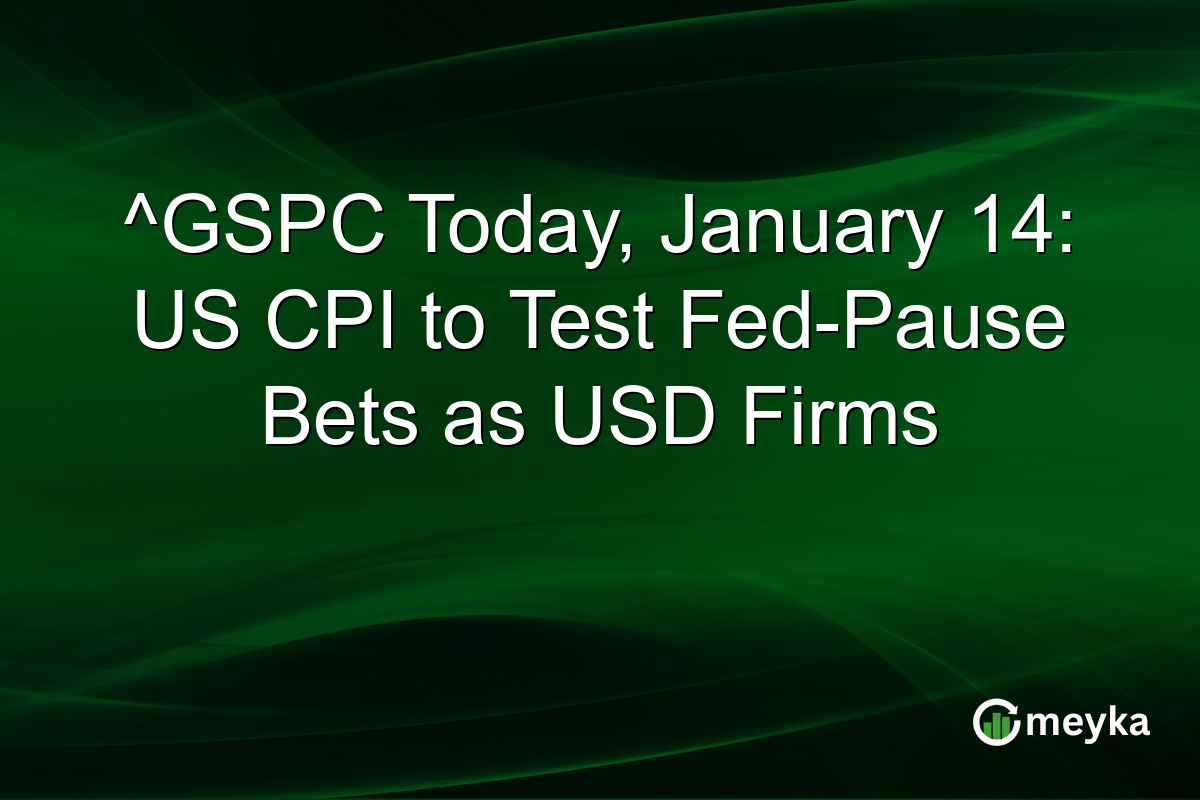 ^GSPC Today, January 14: US CPI to Test Fed-Pause Bets as USD Firms