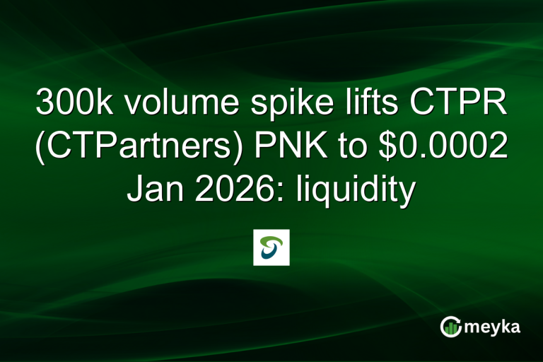 300k volume spike lifts CTPR (CTPartners) PNK to $0.0002 Jan 2026: liquidity