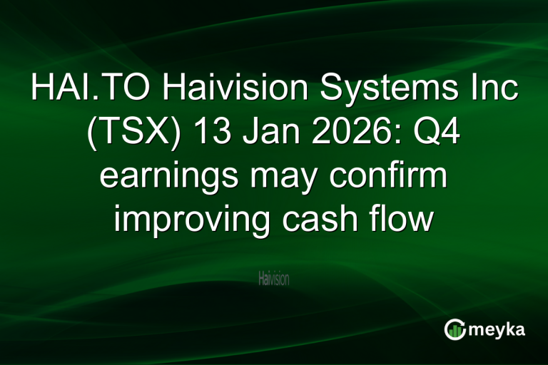 HAI.TO Haivision Systems Inc (TSX) 13 Jan 2026: Q4 earnings may confirm improving cash flow