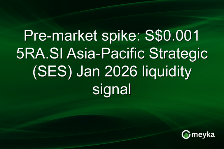 Pre-market spike: S$0.001 5RA.SI Asia-Pacific Strategic (SES) Jan 2026 liquidity signal