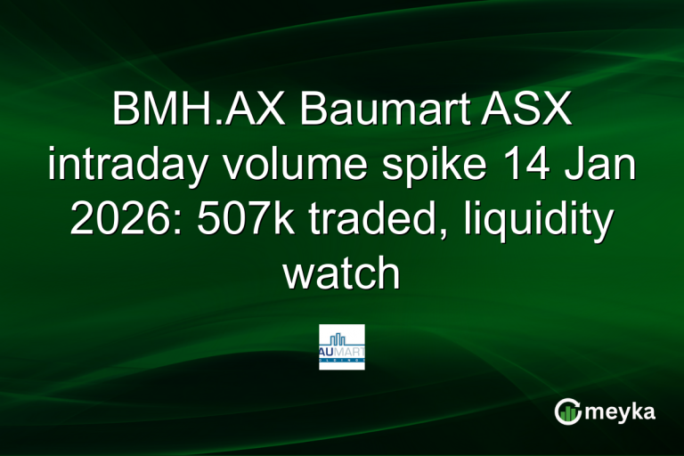 BMH.AX Baumart ASX intraday volume spike 14 Jan 2026: 507k traded, liquidity watch