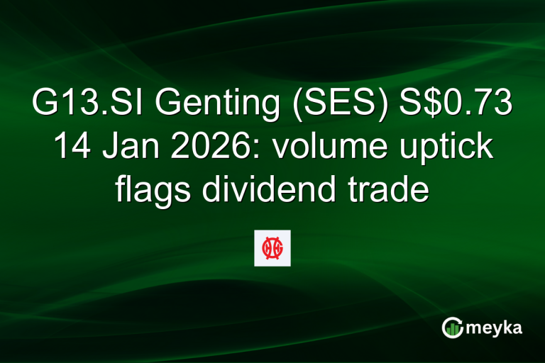 G13.SI Genting (SES) S$0.73 14 Jan 2026: volume uptick flags dividend trade