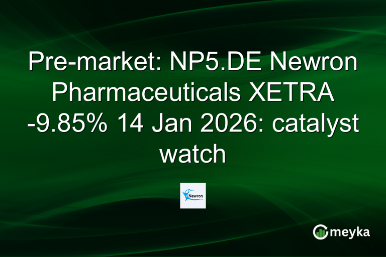 Pre-market: NP5.DE Newron Pharmaceuticals XETRA -9.85% 14 Jan 2026: catalyst watch