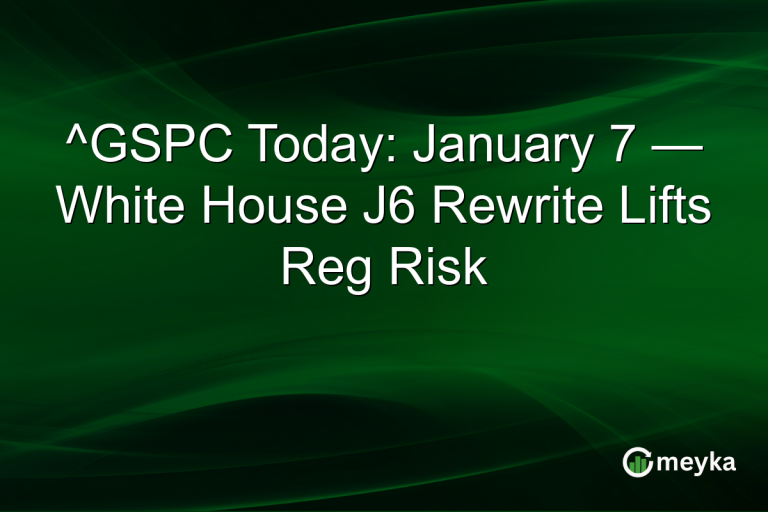 ^GSPC Today: January 7 — White House J6 Rewrite Lifts Reg Risk