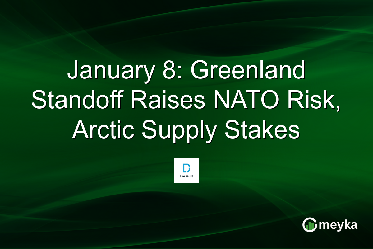 January 8: Greenland Standoff Raises NATO Risk, Arctic Supply Stakes