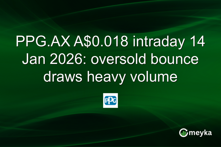 PPG.AX A$0.018 intraday 14 Jan 2026: oversold bounce draws heavy volume