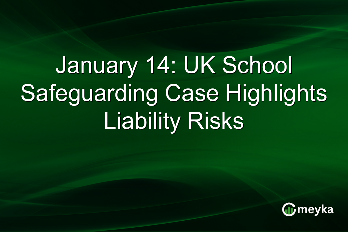 January 14: UK School Safeguarding Case Highlights Liability Risks
