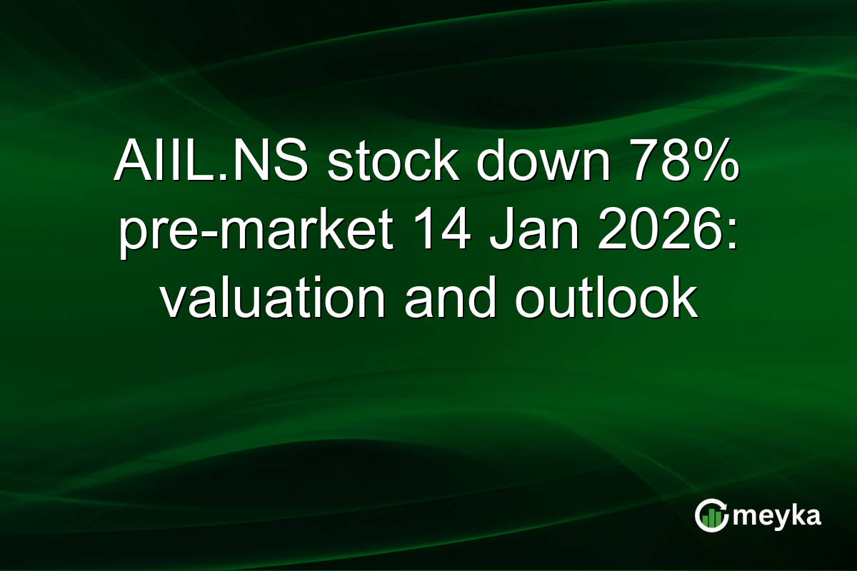 AIIL.NS stock down 78% pre-market 14 Jan 2026: valuation and outlook