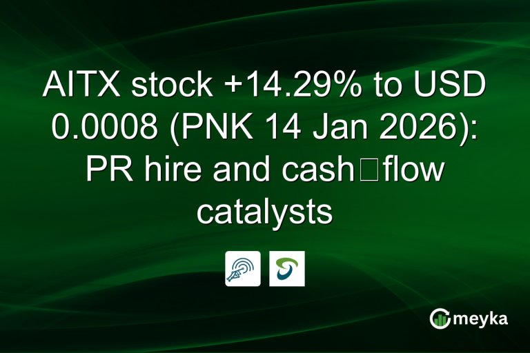 AITX stock +14.29% to USD 0.0008 (PNK 14 Jan 2026): PR hire and cash‑flow catalysts
