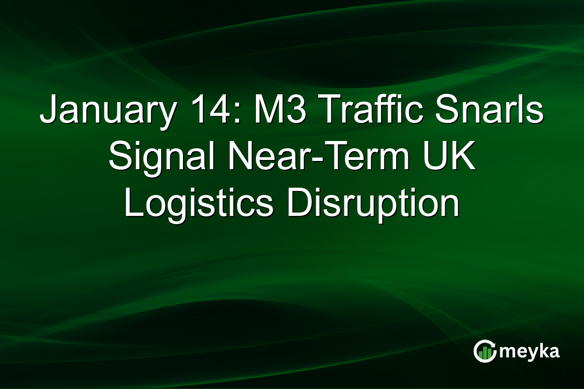 January 14: M3 Traffic Snarls Signal Near-Term UK Logistics Disruption