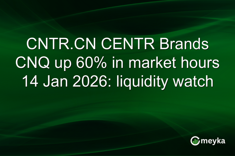CNTR.CN CENTR Brands CNQ up 60% in market hours 14 Jan 2026: liquidity watch