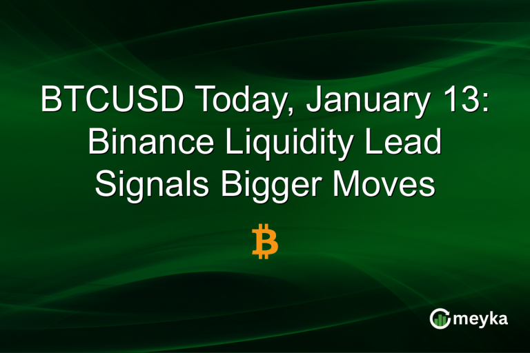 BTCUSD Today, January 13: Binance Liquidity Lead Signals Bigger Moves