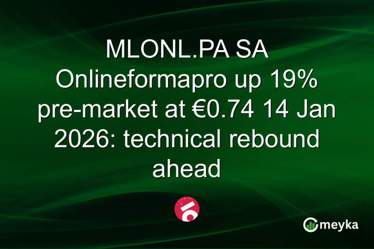 MLONL.PA SA Onlineformapro up 19% pre-market at €0.74 14 Jan 2026: technical rebound ahead