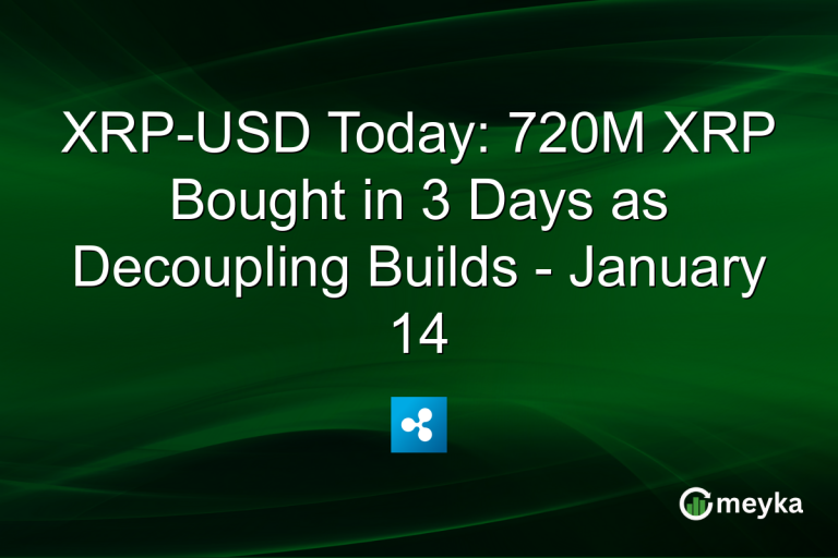 XRP-USD Today: 720M XRP Bought in 3 Days as Decoupling Builds - January 14