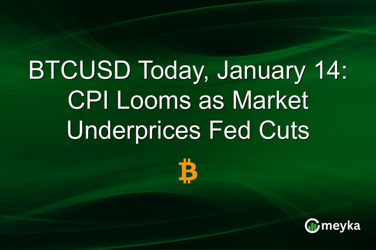 BTCUSD Today, January 14: CPI Looms as Market Underprices Fed Cuts