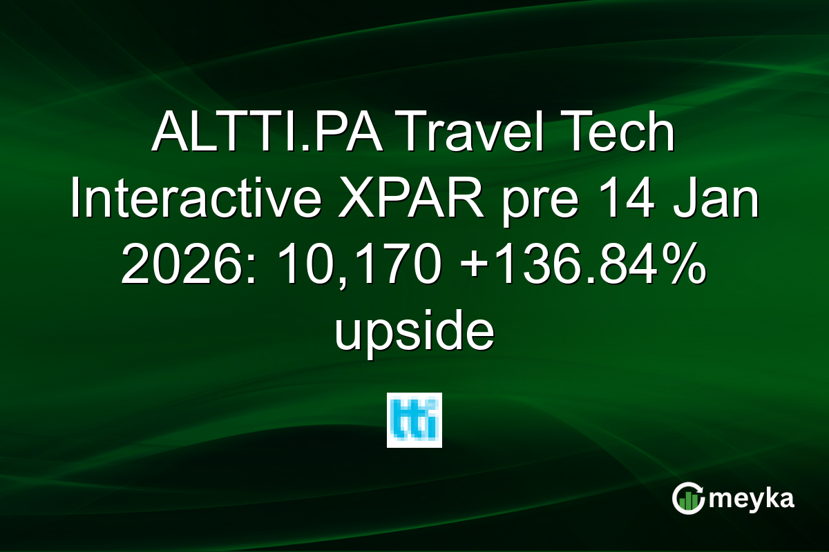 ALTTI.PA Travel Tech Interactive XPAR pre 14 Jan 2026: 10,170 +136.84% upside