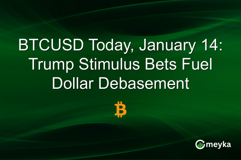 BTCUSD Today, January 14: Trump Stimulus Bets Fuel Dollar Debasement