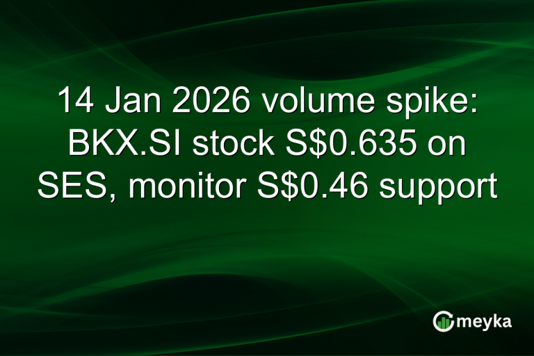 14 Jan 2026 volume spike: BKX.SI stock S$0.635 on SES, monitor S$0.46 support