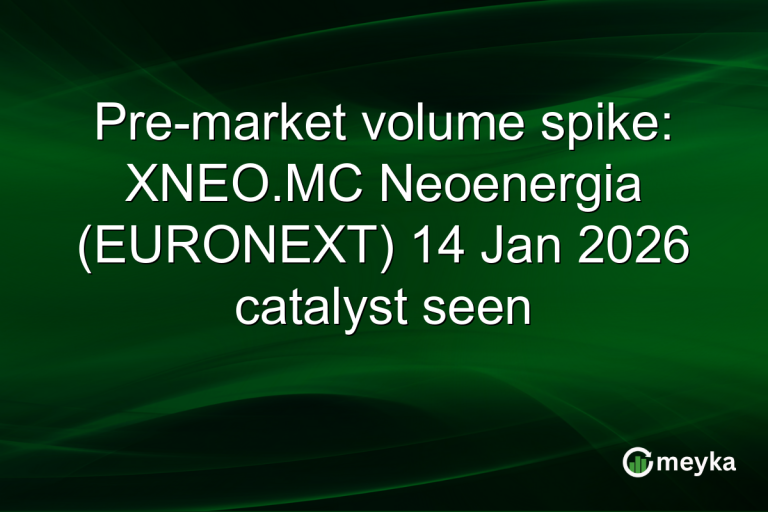 Pre-market volume spike: XNEO.MC Neoenergia (EURONEXT) 14 Jan 2026 catalyst seen