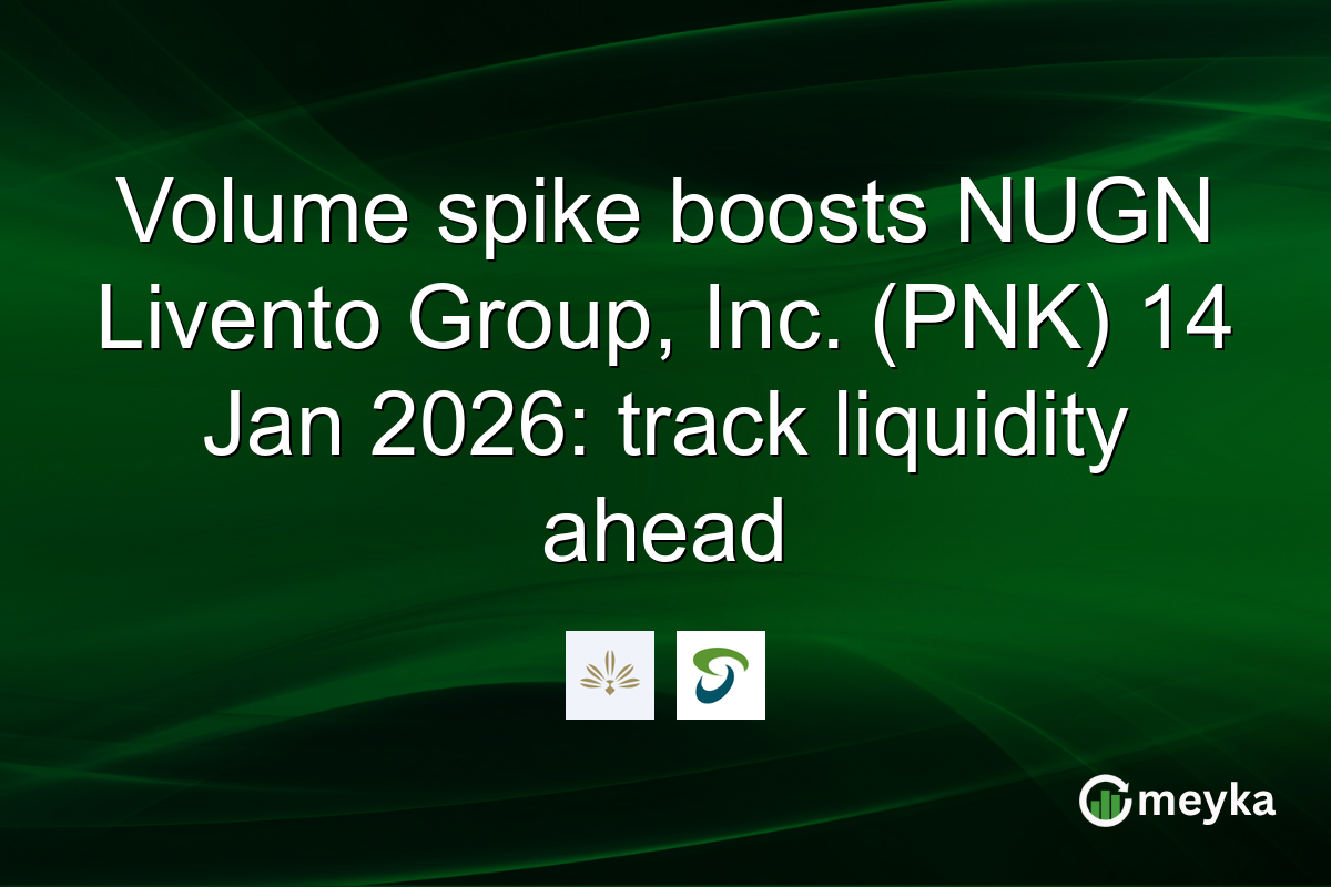 Volume spike boosts NUGN Livento Group, Inc. (PNK) 14 Jan 2026: track liquidity ahead